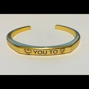 LIV AJ Love you to death emoji cuff bracelet.